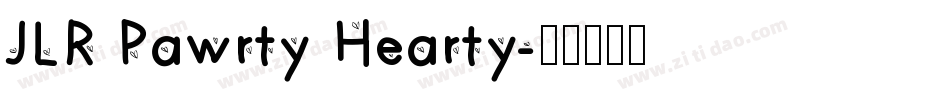 JLR Pawrty Hearty字体转换